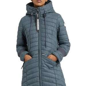 Cappotto trapuntato Khujo "TOOTS" con cappuccio con coulisse, collo interno in maglia, XL