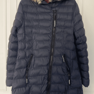 Cappotto trapuntato Khujo con cappuccio, in blu, taglia 2XL