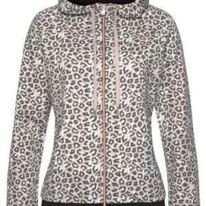 Sudadera con capucha LASCANA en animal print, en beige-negro, talla 36/38