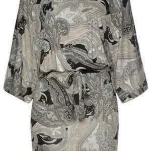 LASCANA Strandkleid mit Paisleydruck, in Schwarz-Taupe, Größe 44