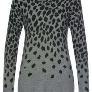 LASCANA Strickpullover mit Leomuster, in Grau-Leo, Größe 32/34