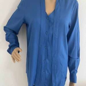 Laura Scott Langarmbluse mit Schluppe, in Blau, Gr.38