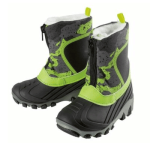 LUPILU peutergalos laarzen gevoerd, met licht, zwart/groen, maat 24