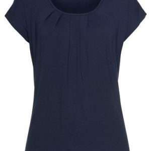 Laura Scott round neck shirt, in dark blue, size 38