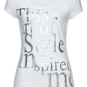 Laura Scott shirt with foil print, in white, size 36