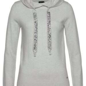 Laura Scott Strickpullover mit Glitzerband, in Grau, Größe 46