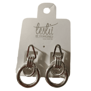 Leslii - Pendientes de señora, pendientes, forma mixta de aleación de metal, longitud 4,5 cm