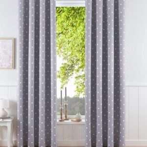 Lüttenhütt Verdunklungsvorhang Punkte, 1 Stk, mit Ösen, in Grau, Größe 135cmx225cm