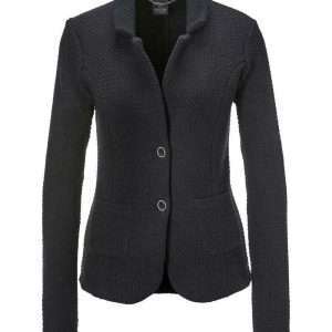 Eleganter Leichtblazer aus hochwertigem Jersey-Jacquard, in Schwarz, Größe 38