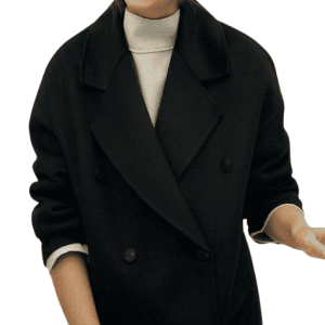 Mango ABRIGO BOY - Manteau classique pour femmes, en noir, taille L - 40 / 42