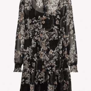 Mavi Dress mit Allover-Muster, in Schwarz, Größe S