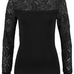 Melrose Pull ras du cou avec boutons fantaisie, noir, taille 32