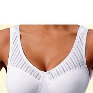 Nuance Bügelloser BH mit Streifenmaterial, in Weiß, Größe 80B