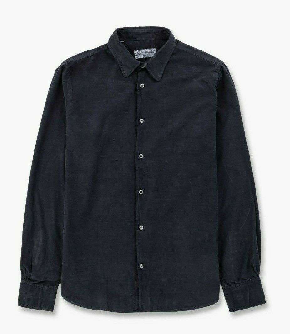 Officine Generale - Benoit Cord Shirt Pigment Dyed in Navy, Gr. L