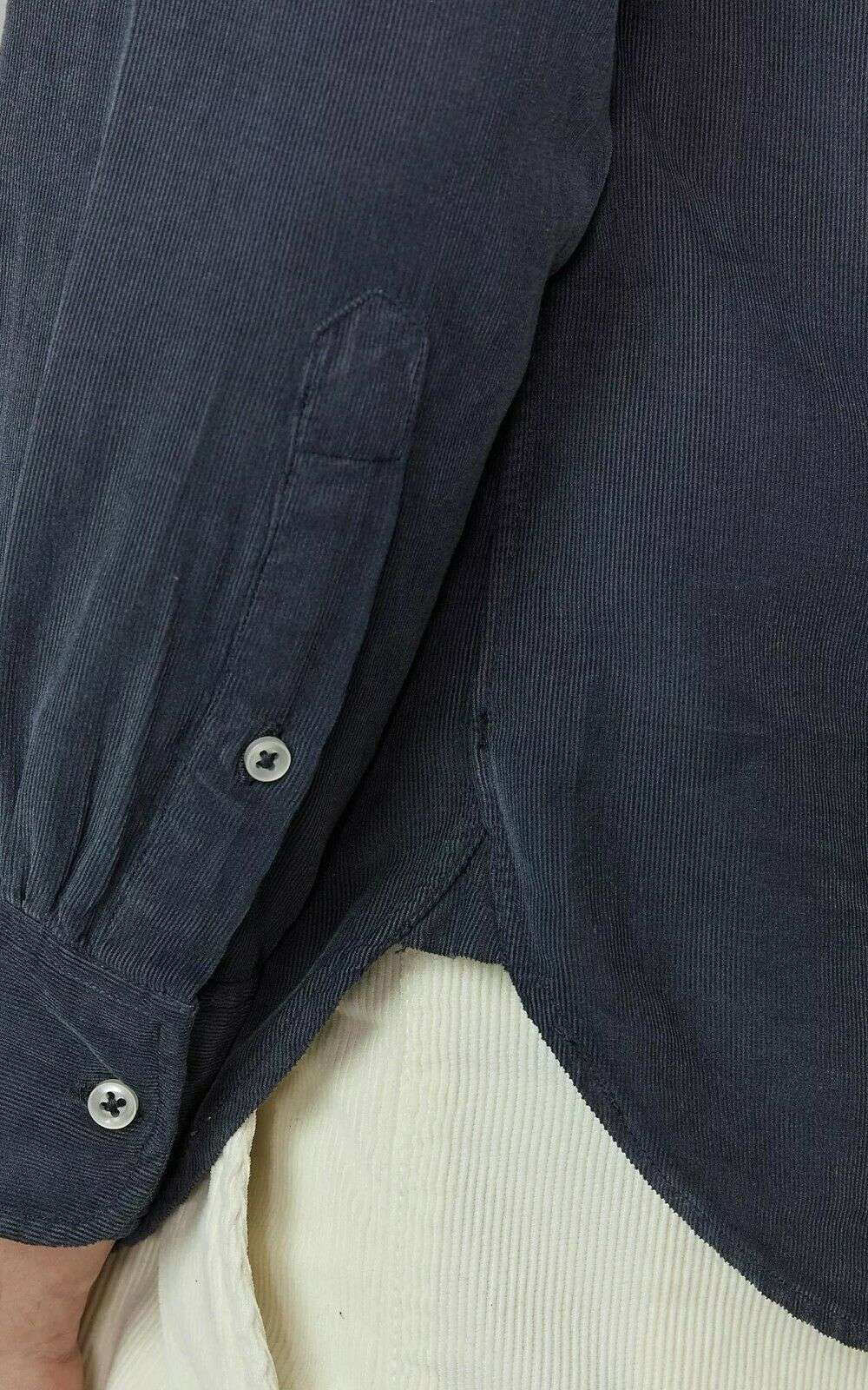 Officine Generale - Benoit Cord Shirt Pigment Dyed in Navy, Gr. L – Bild 4