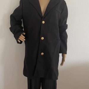 One Boy blazer en laine mélangée avec boutons dorés, en noir, taille 3XL