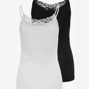 Only Top KIRA im 2er Pack, in Schwarz und Weiß, Größe M