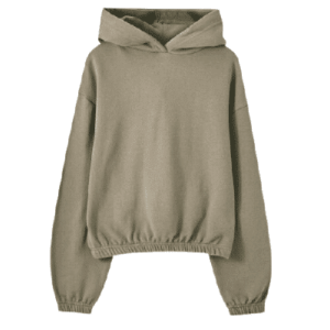 PULL&BEAR Kapuzenpullover für Damen/Mädchen, kurz, braun, Größe XL