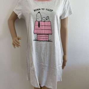 PEANUTS nightgown with Snoopy print, in gray, pink, size 36/38
