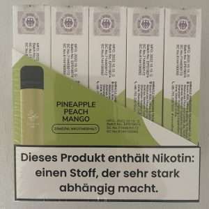 Elf Bar 600 e-sigaret voor eenmalig gebruik, Ananas Perzik Mango, 2ml, 20mg/ml