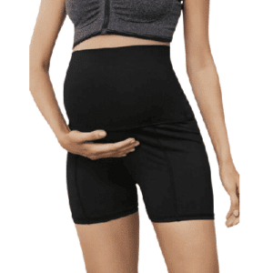 Radlerhose für werdende Mamas, kurze Sporthose, in Schwarz, Größe S