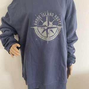 Rhode Island Sweatshirt avec impression frontale, en bleu-gris, taille 3XL