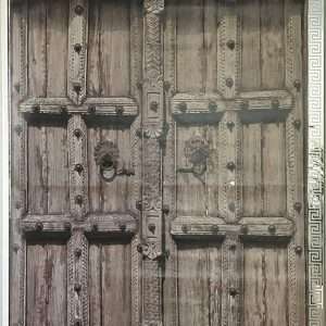 murimage Türtapete Schlosstor rustikal, 86 x 200 cm, 2-tlg.