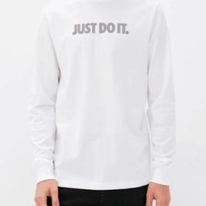 Maglietta a maniche lunghe Nike Uomo, bianca, taglia XL