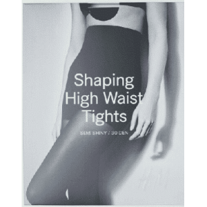 Mallas moldeadoras, mallas de cintura alta, 30 deniers, en negro, talla S