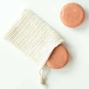 Bolsa de sisal para champú sólido o jabón, de fibras naturales, 14 x 9,5 cm