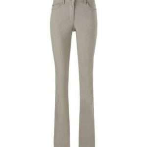 Slim-fit jeans in classic five-pocket style, shaping jeans, light taupe, size 44