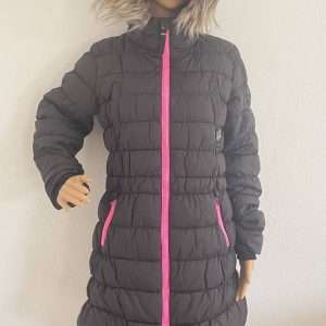 Cappotto trapuntato Soccx con cappuccio staccabile, in nero, taglia L