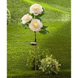 Пионы на солнечных батареях, белые, 3 штуки, H 75 см
