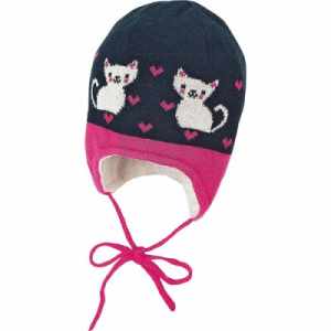 Sterntaler Bommelmütze - Baby Bommelmütze für Mädchen, Blau/Pink, Größe 51