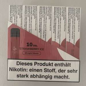 Elf Bar 600 e-sigaret voor eenmalig gebruik, Strawberry Ice, 2ml, 20mg/ml