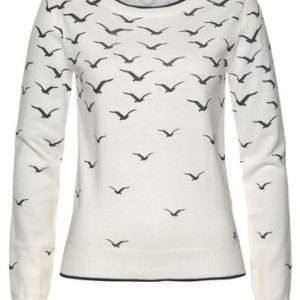 TOM TAILOR Polo Team Feinstrick Pullover, in Weiß-Marine, Größe 40/42