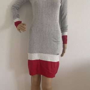TOM TAILOR Polo Team 2-in-1 knit dress, in mottled light gray, size 34