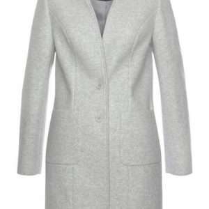 Abrigo corto Tamaris con cuello alto, en gris medio jaspeado, talla 36