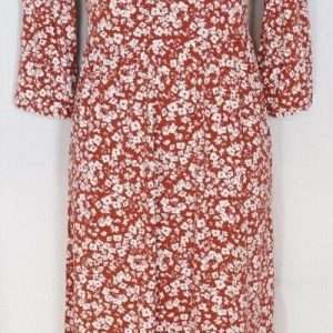 Платье-миди Tamaris с воланами, цветочный ржаво-красный, размер 34
