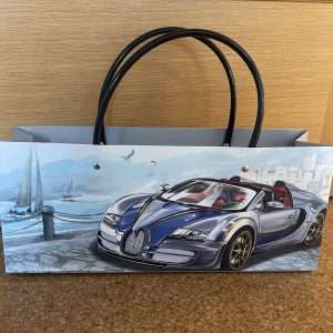 Geschenktas voor in de auto, met stevige hengsels, formaat 34 x 14 cm