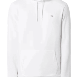 Tommy Jeans Sweat à capuche en coton avec impression dans le dos, en blanc, taille L