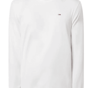 Tommy Jeans a maniche lunghe con collo alto, in bianco, taglia L