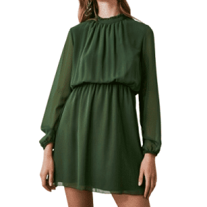 Trendyol Collection Зеленый воротник, детализированное платье, мини, зеленый, размер 40