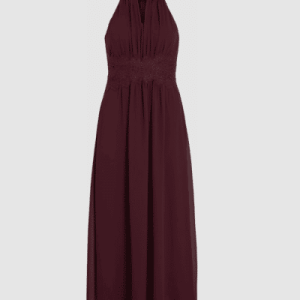 VILA Maxikleid Milina, in Weinrot, Größe 36