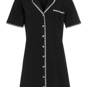 Vivance Dreams nightgown with embroidery, in black, size 44/46
