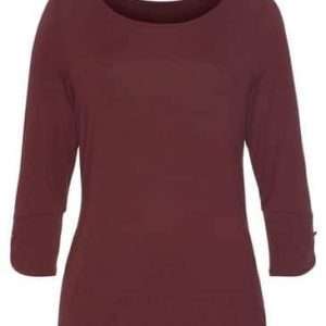 Camicia Vivance con maniche a 3/4 e polsini, in berry, taglia 32/34