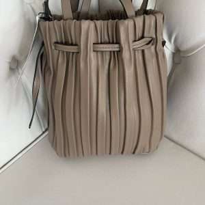 Borsa a marsupio Zara con manici e tracolla, colore marrone chiaro, dimensioni 23x26x9