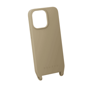 Modułowe silikonowe etui na telefon iPhone 11 Pro i łańcuszek na telefon komórkowy w kolorze taupe