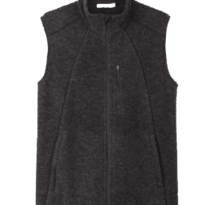 Chaleco de hombre de pura lana merino orgánica, antracita, talla 48