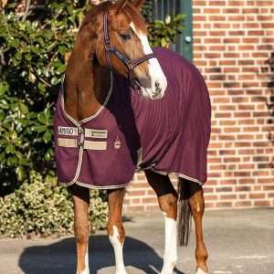 Horseware Ireland Amigo Stable Sheet Fig / Navy & Tan , размер 155 см